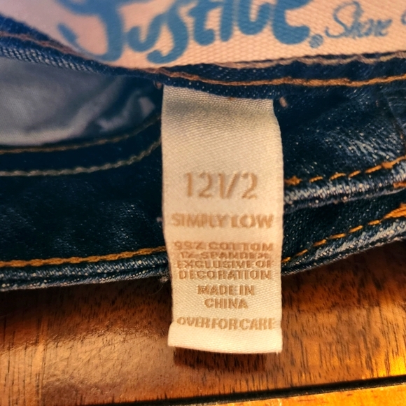 Justice Jeans Girls Size 12 1/2 Simply Low - Picture 6 of 9